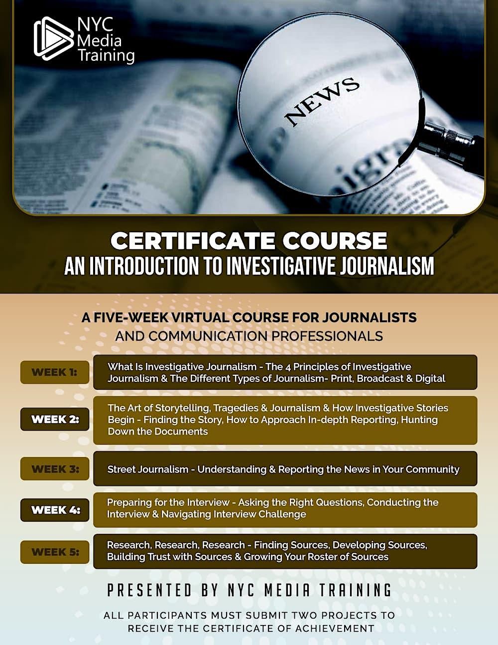 Introduction to Investigative Journalism