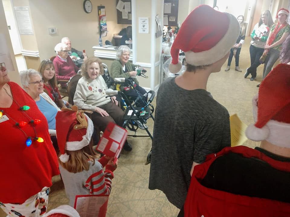 Caroling at Brookridge Retirement home