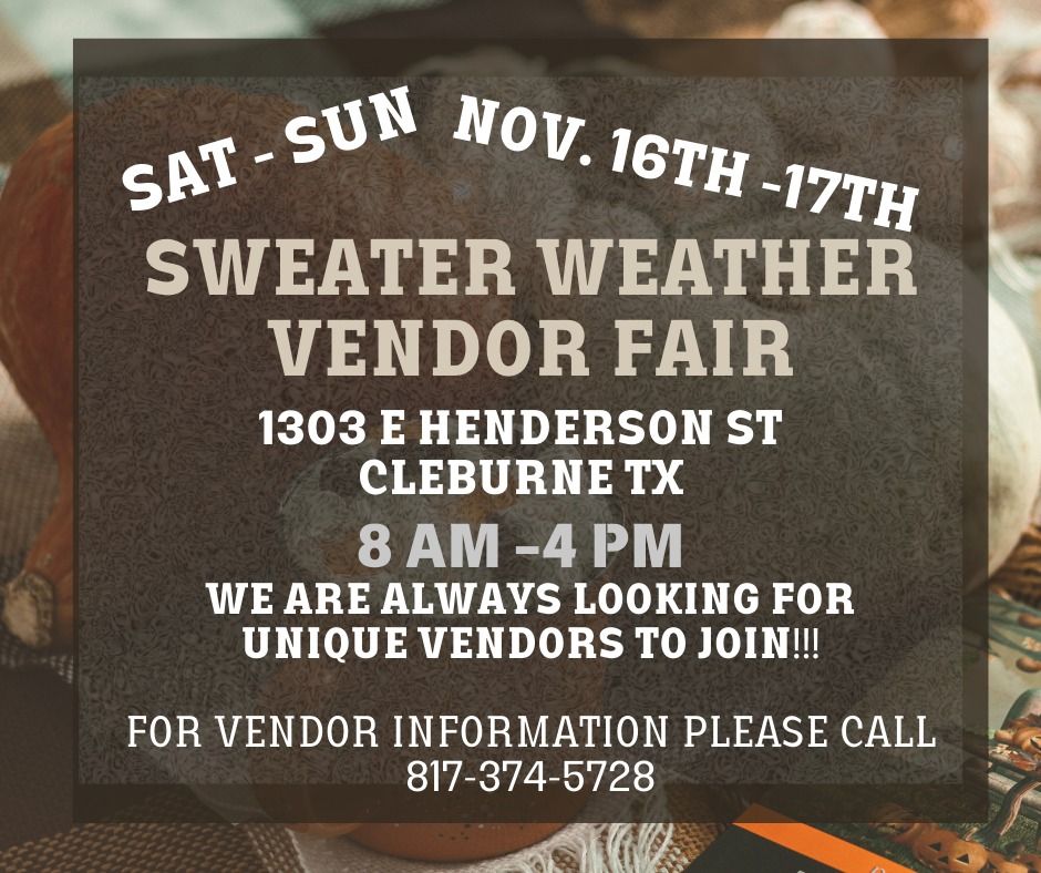 Sweater Weather Vendor Fair