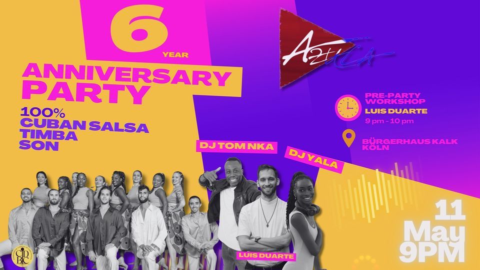 AZUCA - 6th Anniversary | The Cuban Salsa & Timba Party Cologne