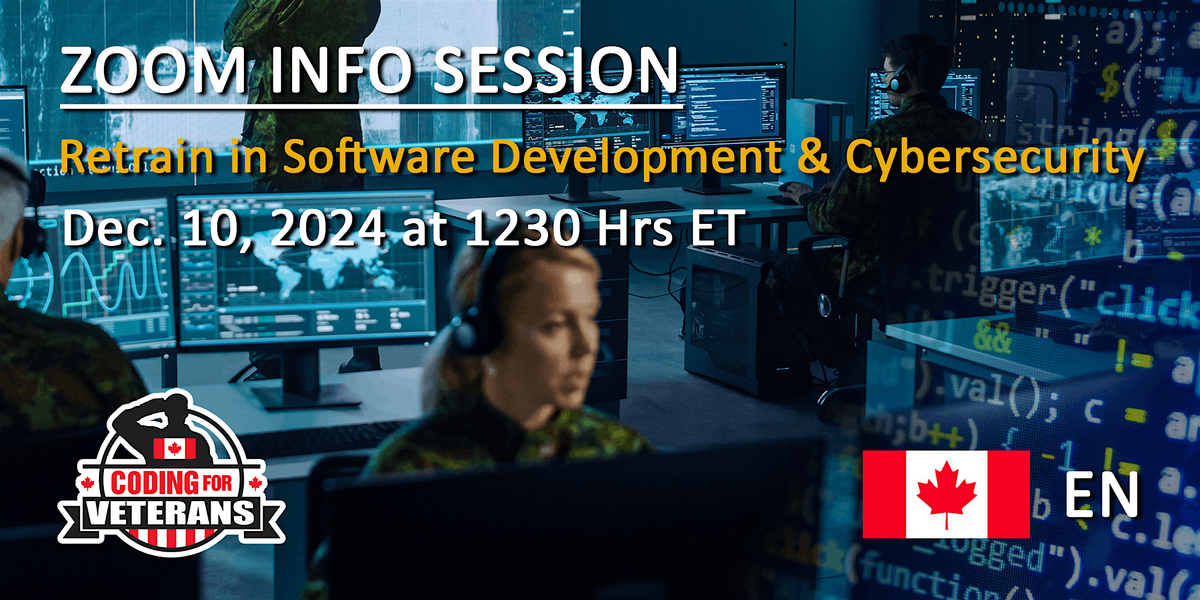 Coding for Veterans Online Info Session - Dec. 10, 2024, at 1230 hrs ET