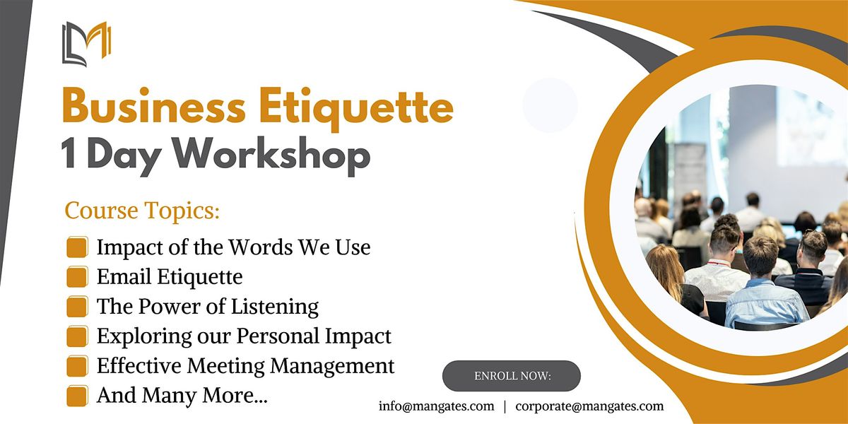 Business Etiquette 1 Day Workshop in Fresno, CA