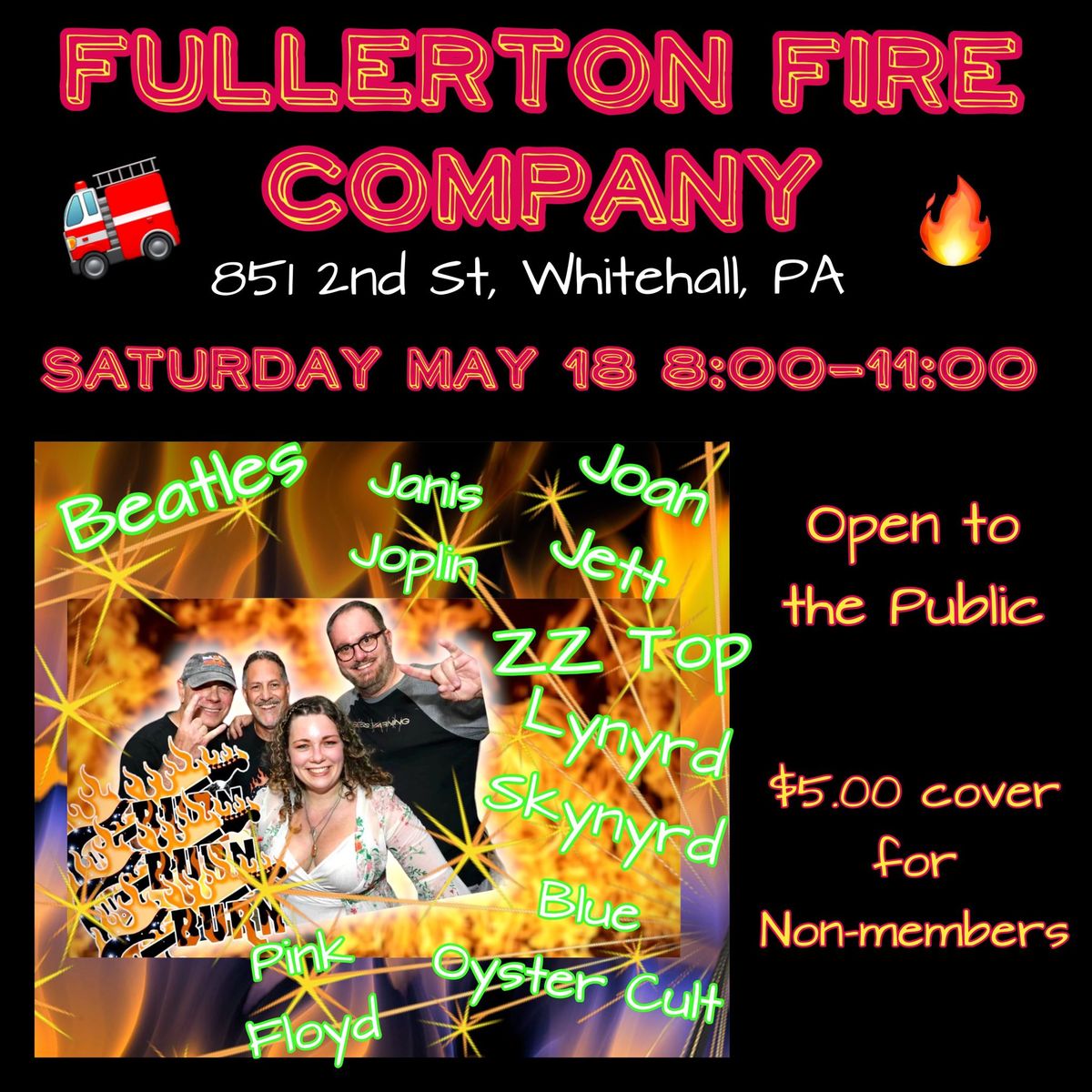 BURN DEBUT AT FULLERTON FIRE COMPANY 