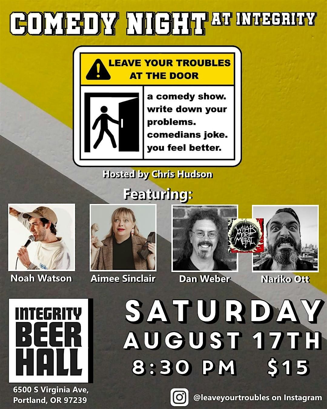 Comedy Night at Integrity:  Leave Your Troubles at the Door