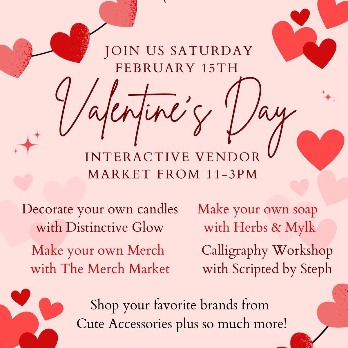 Valentine\u2019s Day Interactive Vendor Market 