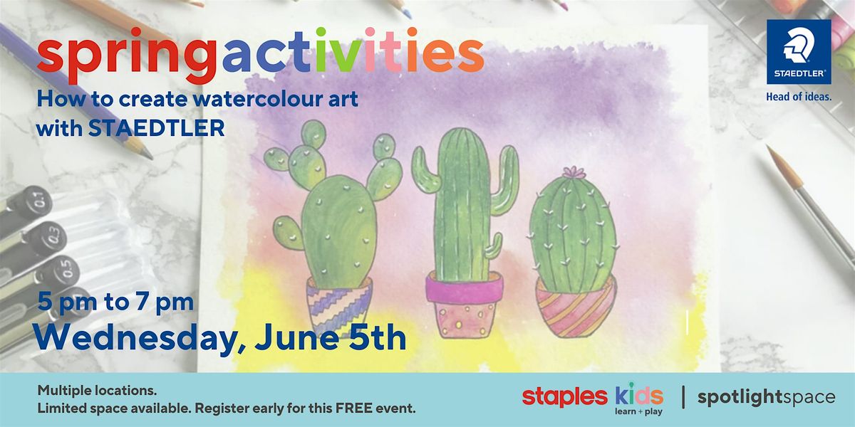 How to create watercolour art with STAEDTLER at Staples Aurora