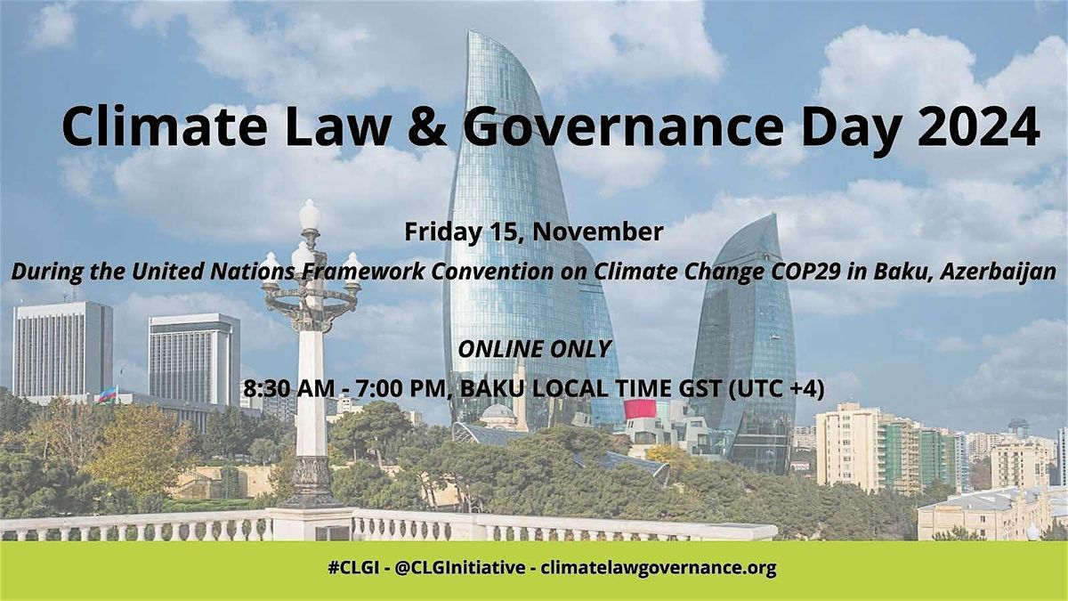 Climate Law and Governance Day 2024 | 15 Nov 2024