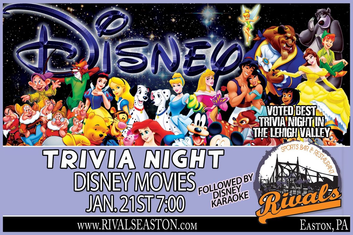 Trivia: Disney Movies...followed by karaoke