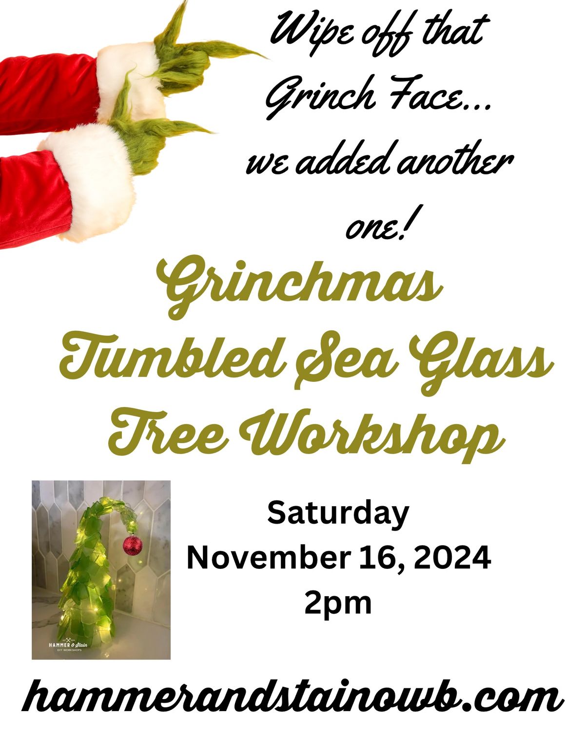 Grinchmas Tree Faux Sea Glass Tree