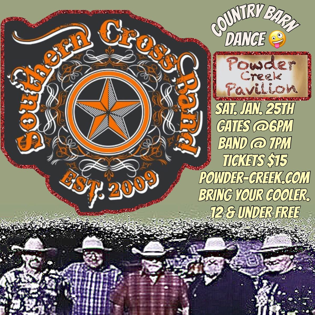 Country Barn Dance with Southern Cross, @ Powder Creek Pavilion, Bonham, Texas. 