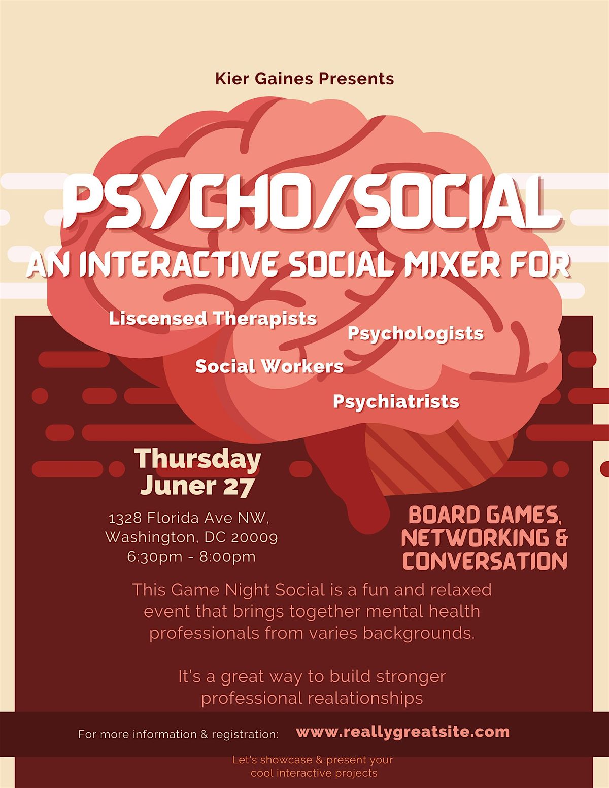 Psycho\/Social: A Social Mixer for Licensed Mental Health Professionals