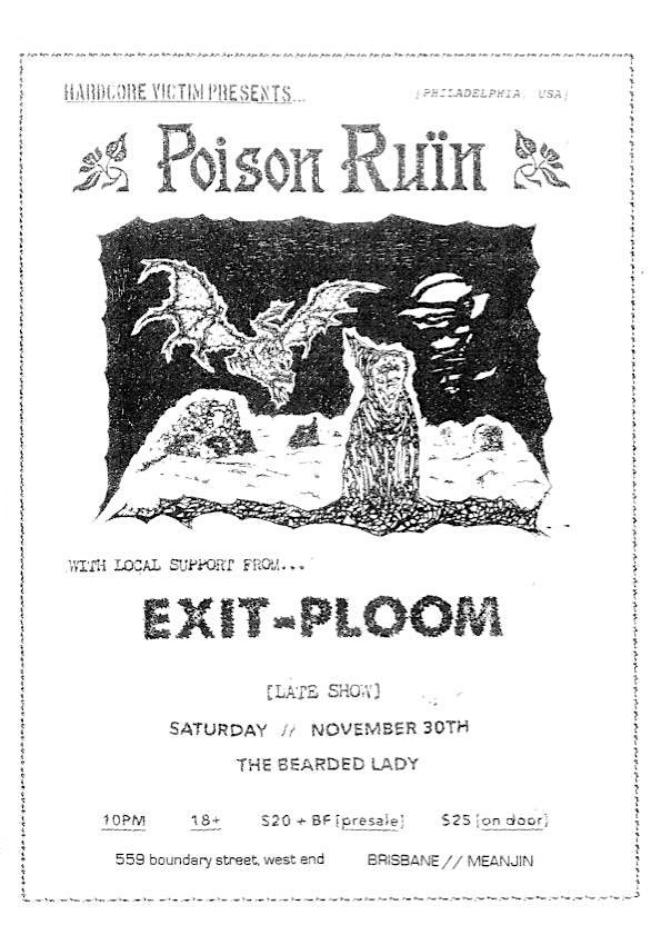 POISON RUIN [USA] w\/ EXIT-PLOOM