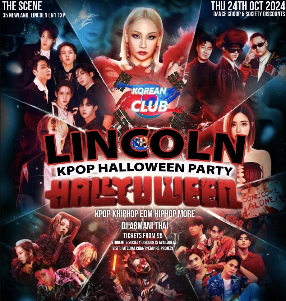 LINCOLN Korean Club Halloween KPop Party: Hallyuween Edition with K-Wave | \u00a35 Soc Entry | 7\/11\/24