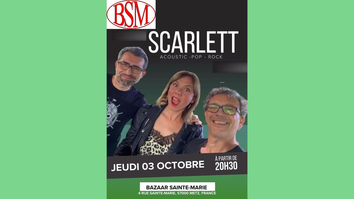 CONCERT avec SCARLETT (reprises pop\/rock)