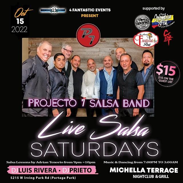 Live Band Salsa Saturday: Projecto 7 Salsa Band
