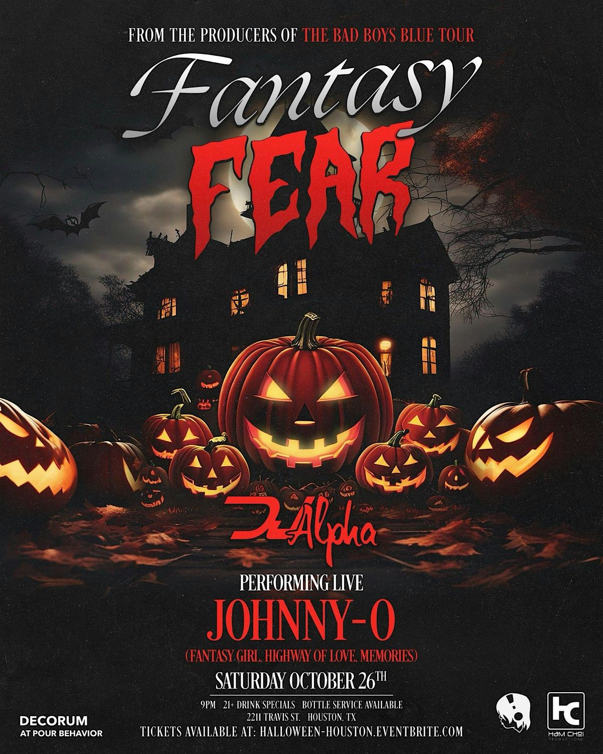 Fantasy Fear Halloween Party 2024: DJ Alpha Music & JOHNNY O in Houston