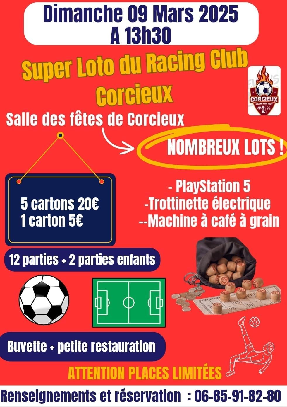 Super Loto du Racing Club Corcieux.  \ud83d\udd25 \ud83d\udd34 \u26aa\ufe0f \ud83d\udd25 