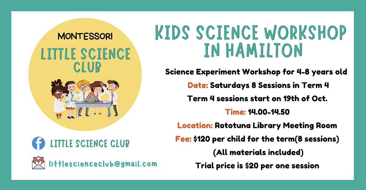 Kids Science workshop in Hamilton