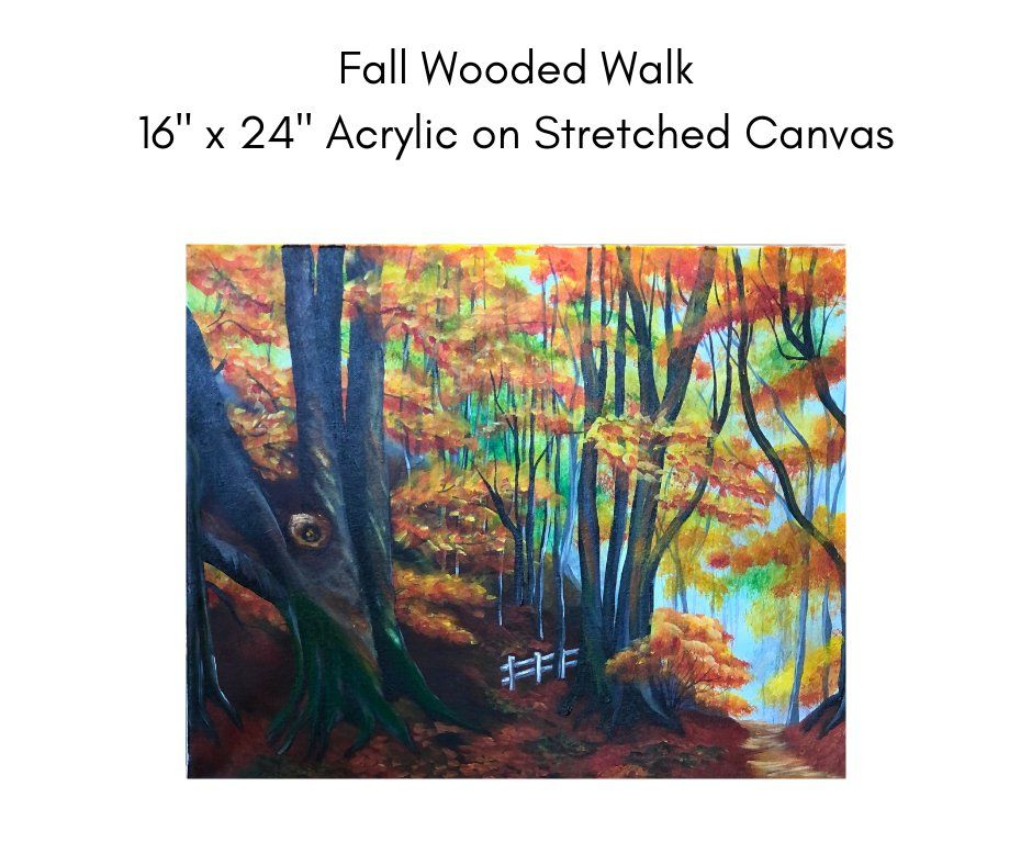 A Fall Wooded Walk Sit and Paint at Nature's Nook