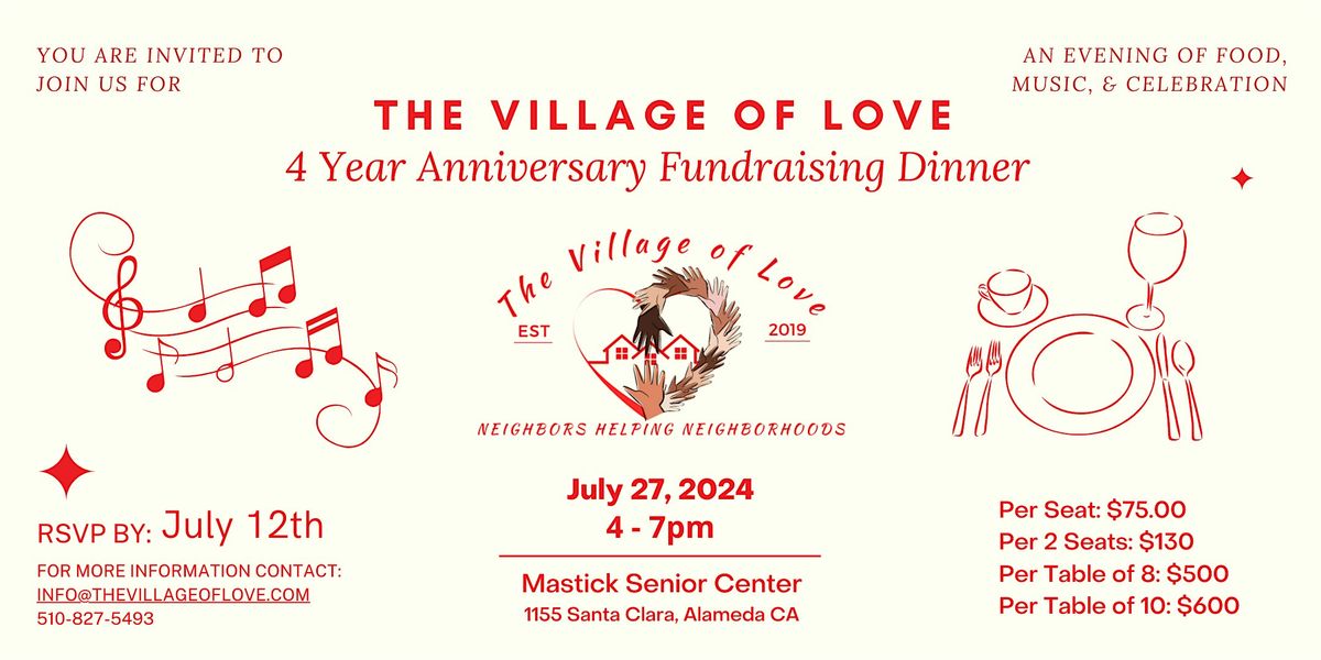 The Village of Love's 4 Year Anniversary Fundraising Dinner
