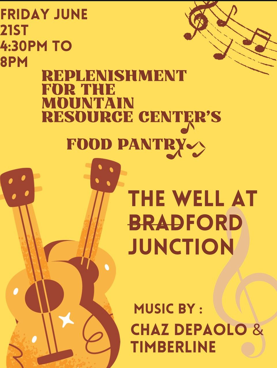 MRC FOOD DRIVE, Timberline, & Chaz DePaolo Band