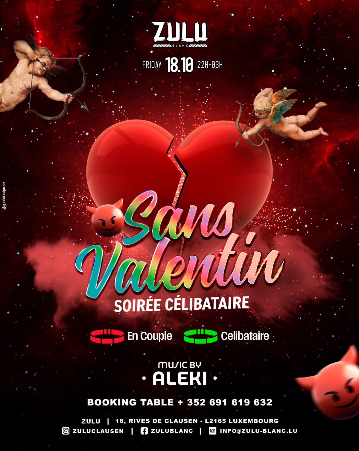 SANS VALENTIN SOIR\u00c9E C\u00c9LIBATAIRE \u25cf ZULU CLAUSEN \u25cf 18\/10\/2024