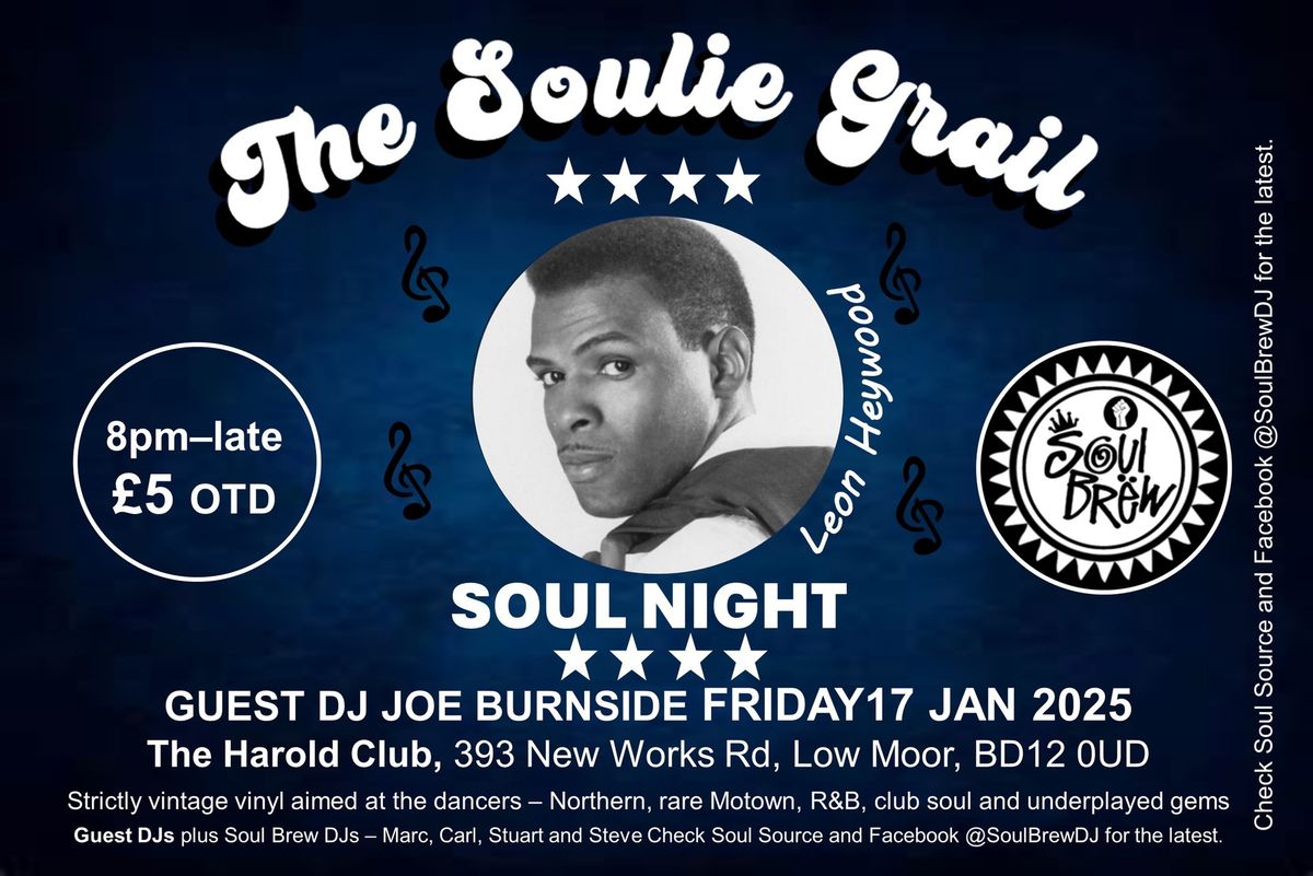 SOUL NIGHT\u2b50\ufe0f HAROLD CLUB LOW MOOR \u2b50\ufe0f JOE BURNSIDE \u2b50\ufe0f 