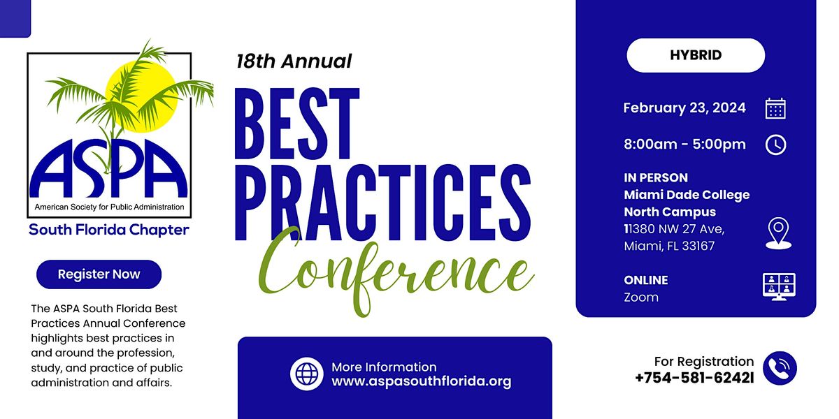ASPA South Florida 18th Annual Best Practices Conference, Miami Dade