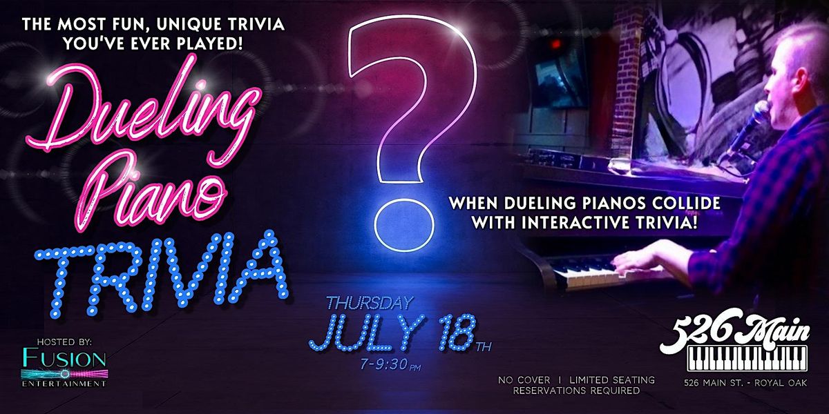 Dueling Piano Trivia - The Most Fun Interactive Team Trivia Ever!