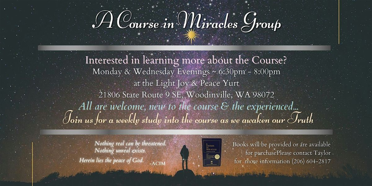A Course In Miracles Book Study Group