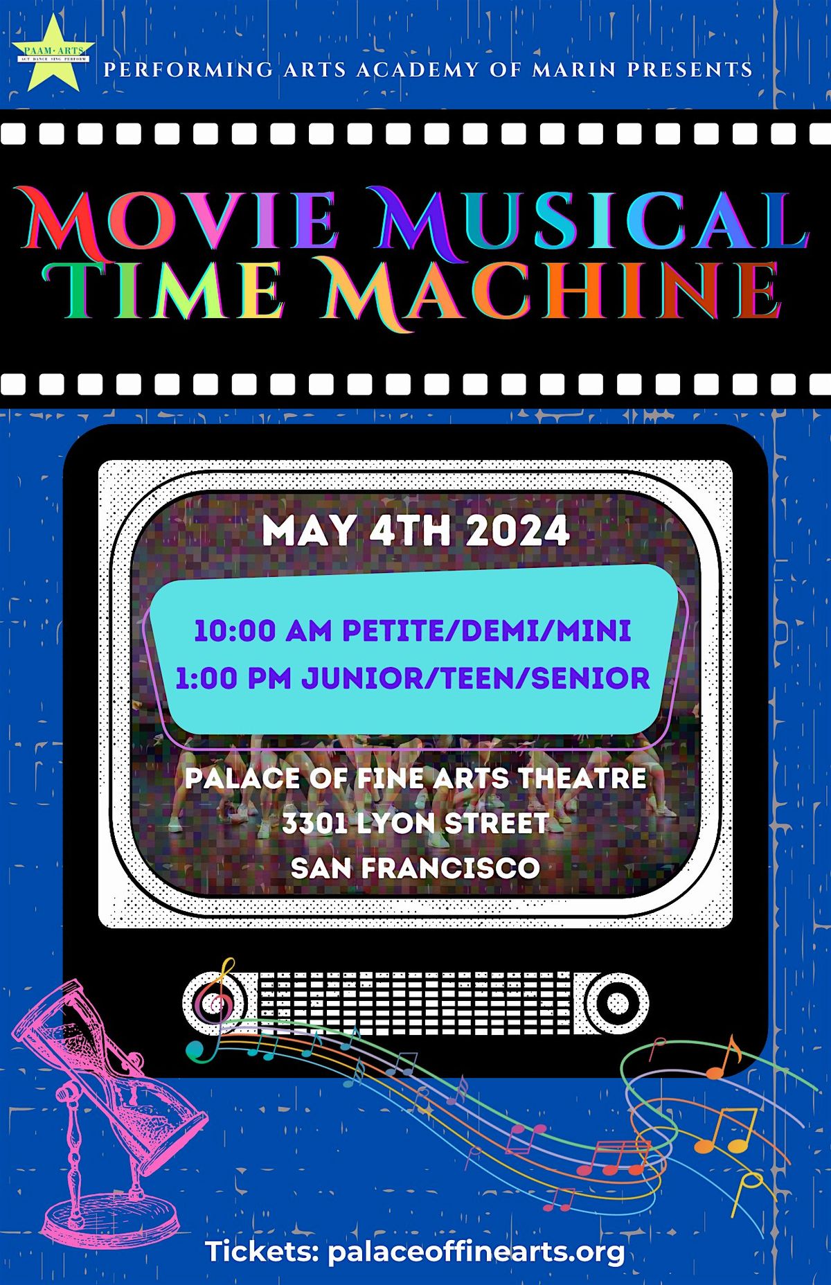 PAAM Showcase Movie Musical Time Machine -  Junior\/Teen\/Senior Show