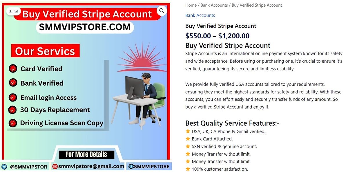 Buy verified stripe account | Buy Aged Stripe Account..
