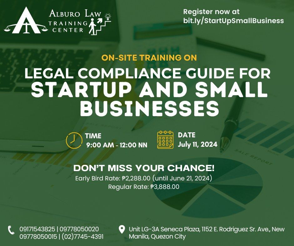 (Seminar) Legal Compliance Guide for Startup and Small Businesses