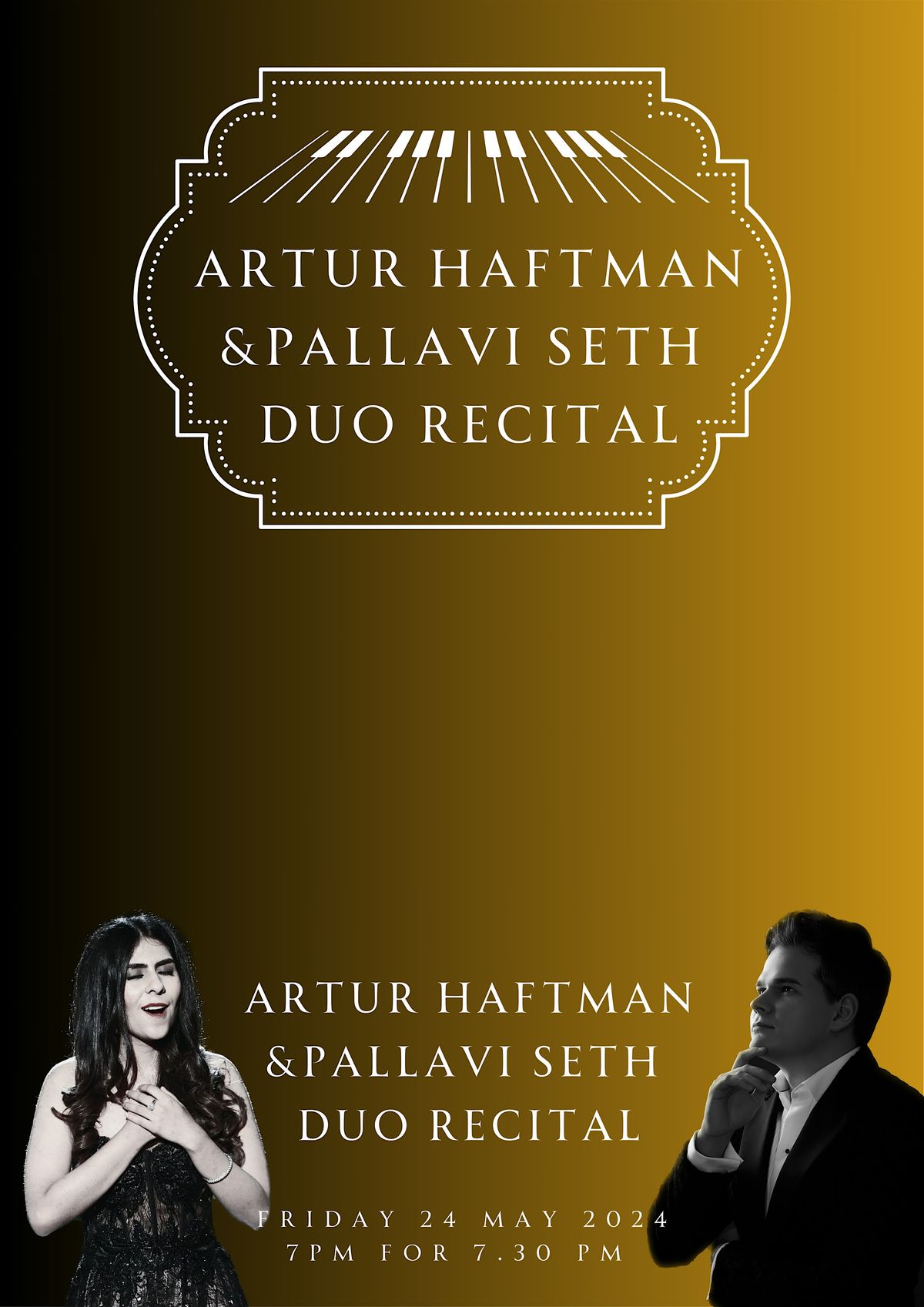 Duo Recital: Pianist Artur Haftman and Singer Pallavi Seth