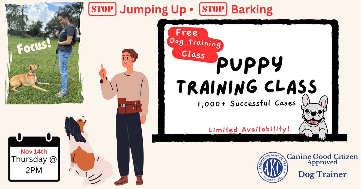 Puppy Training (FREE Dog Training Class)