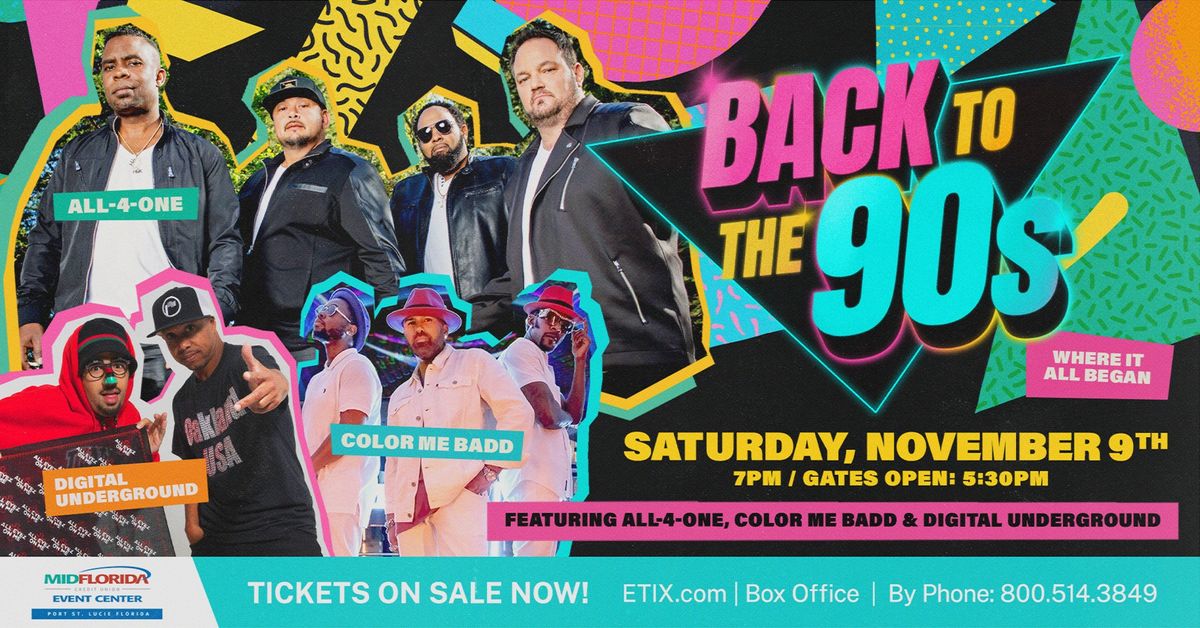 All-4-One, Color Me Badd, & Digital Underground Live November 9th at 7 p.m.!