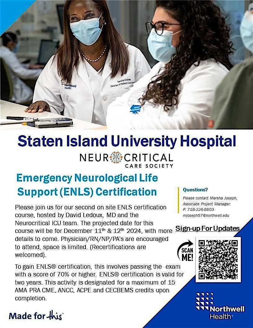 2024 Emergency Neurological Life Support (ENLS) Certification