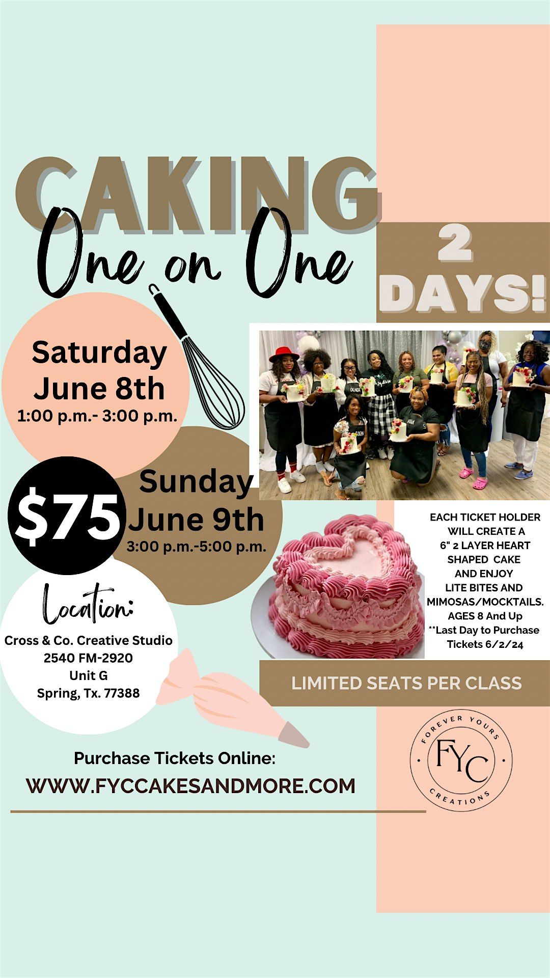 Caking One on One Cake Decorating Class, Cross & Co. Creative Studio