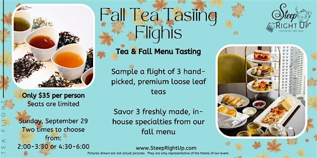 Fall Tea Tasting Flights - 2pm