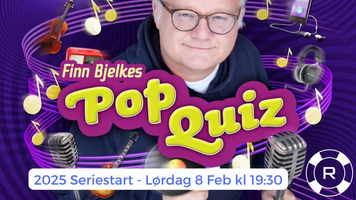 Finn Bjelkes Pop Quiz (Serierunde 1\/ 2025) live p\u00e5 Redninga Scene