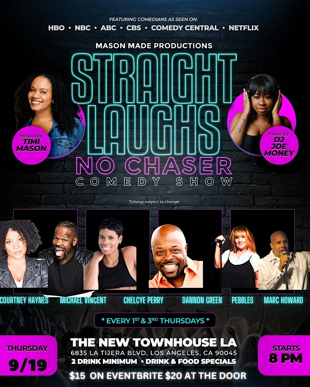 Straight Laughs No Chaser Comedy Show