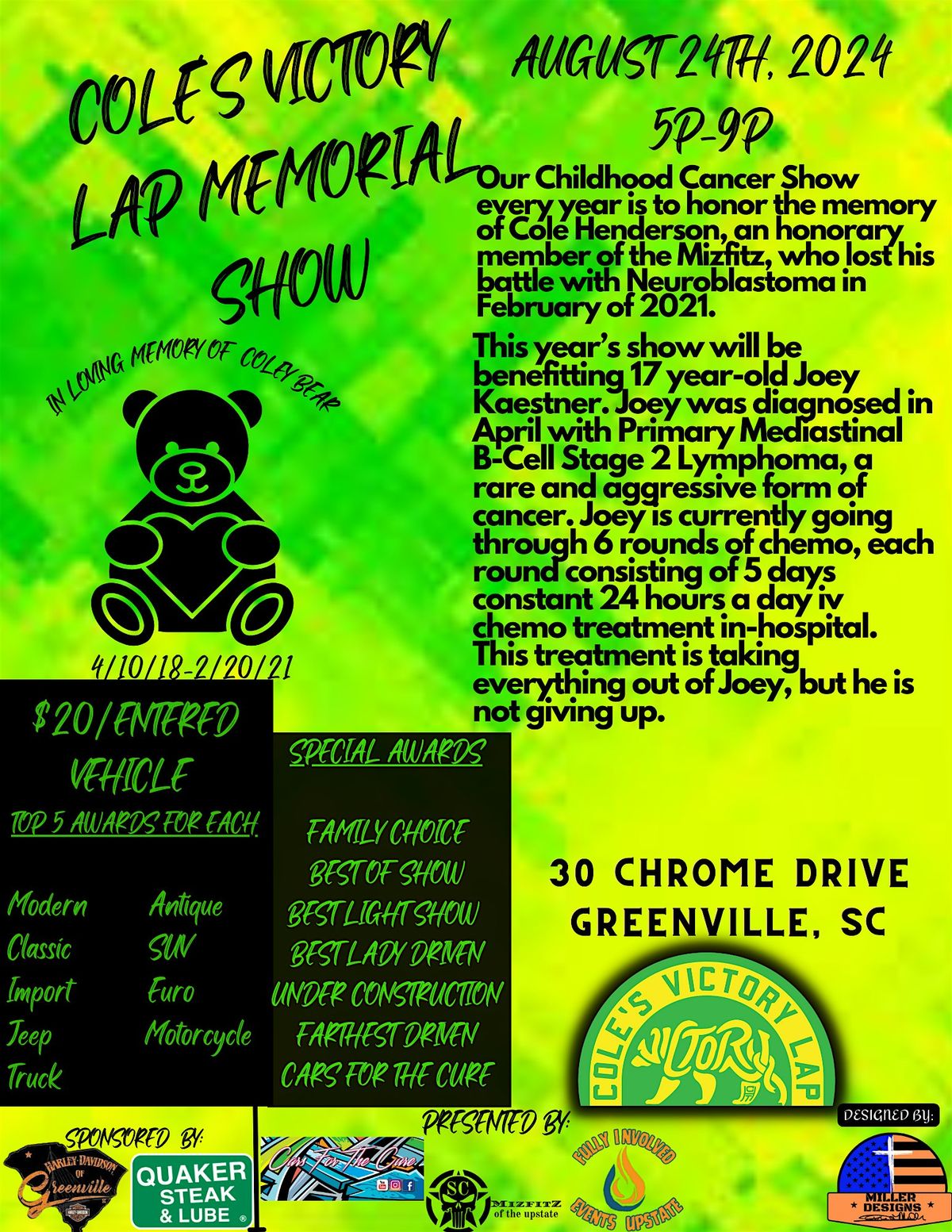 4th Annual Cole's Victory Lap Memorial Show