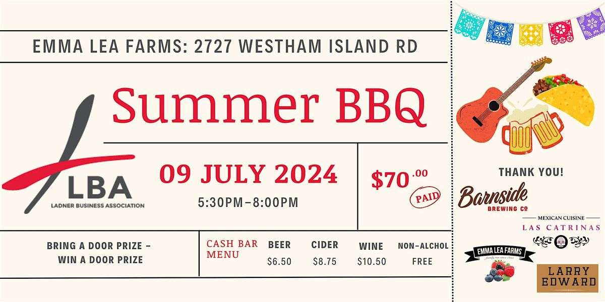 2024 LBA Summer BBQ