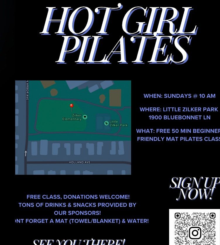 RSVP through SweatPals: Hot Girl Pilates Community Class\u2728