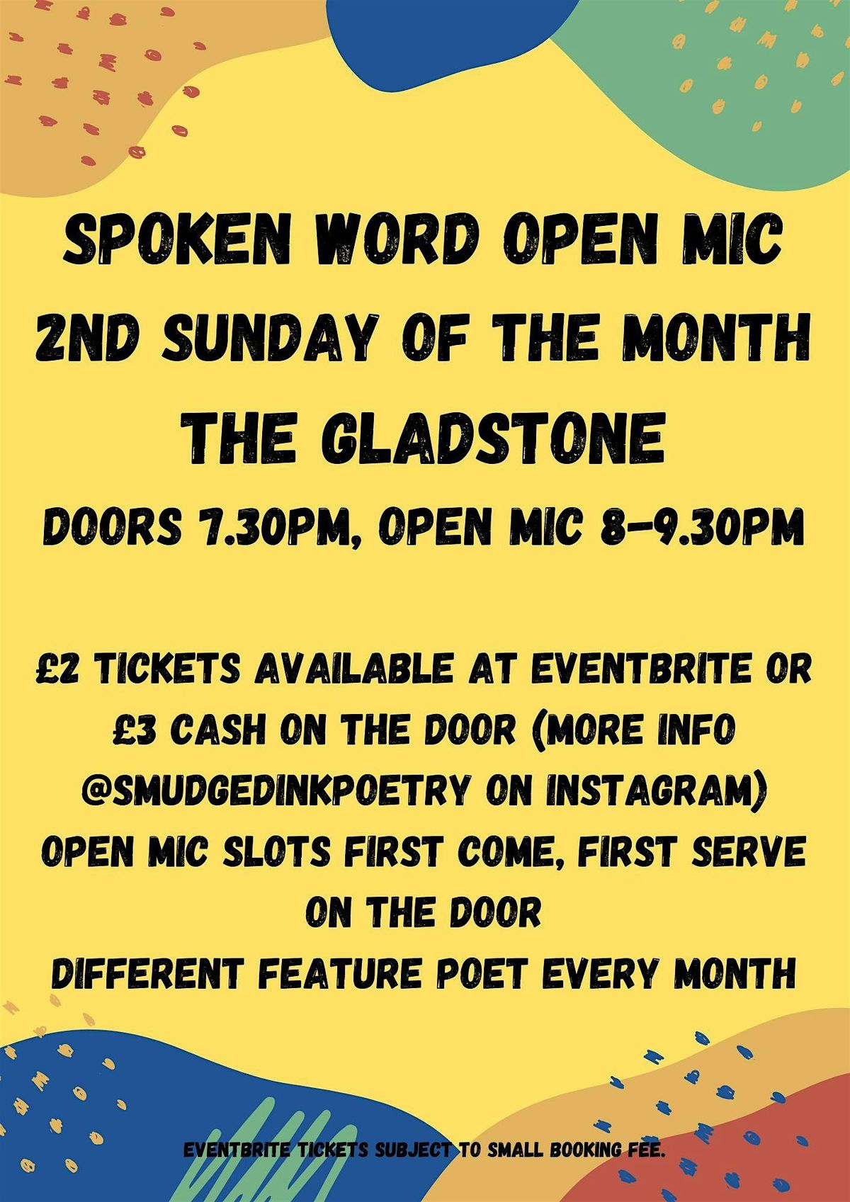 Spoken Word Open Mic at The Gladstone