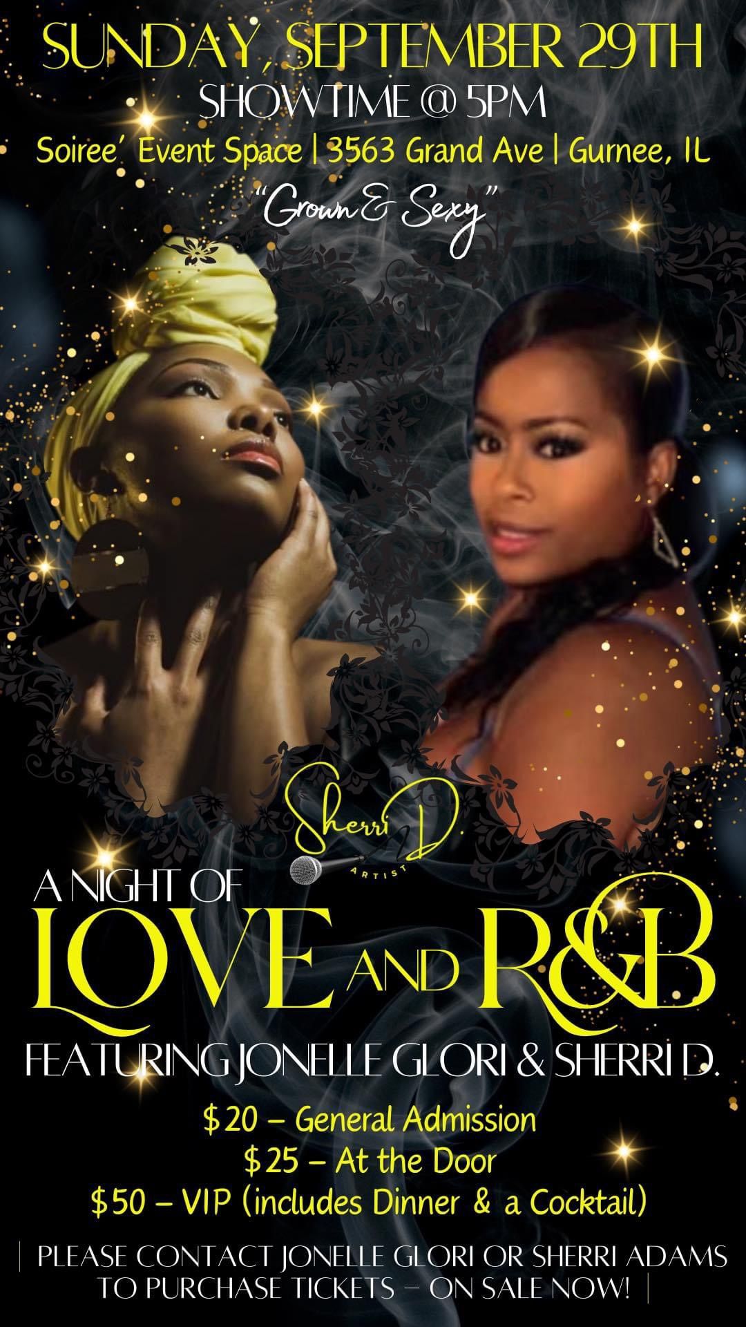 A Night of Love and R&B featuring Jonelle Glori & Sherri D 