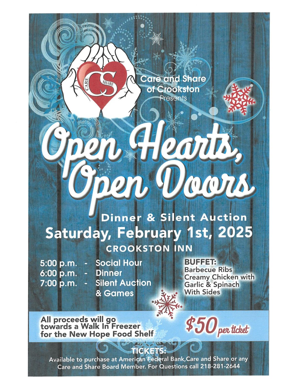 Care and Share "Open Hearts, Open Doors" Fundraiser 