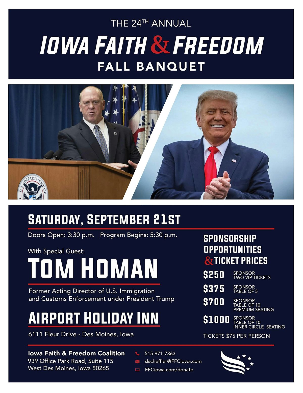 Iowa Faith & Freedom Coalition 24th Annual Fall Banquet