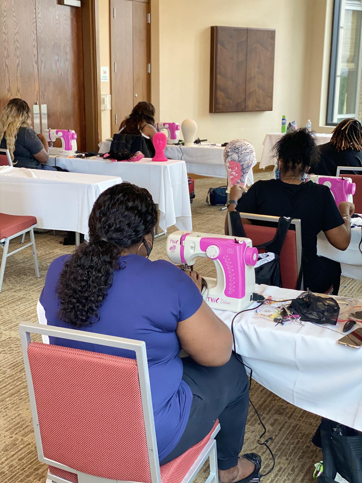 Los Angeles, CA Lace Front Wig Making Class with Sewing Machine