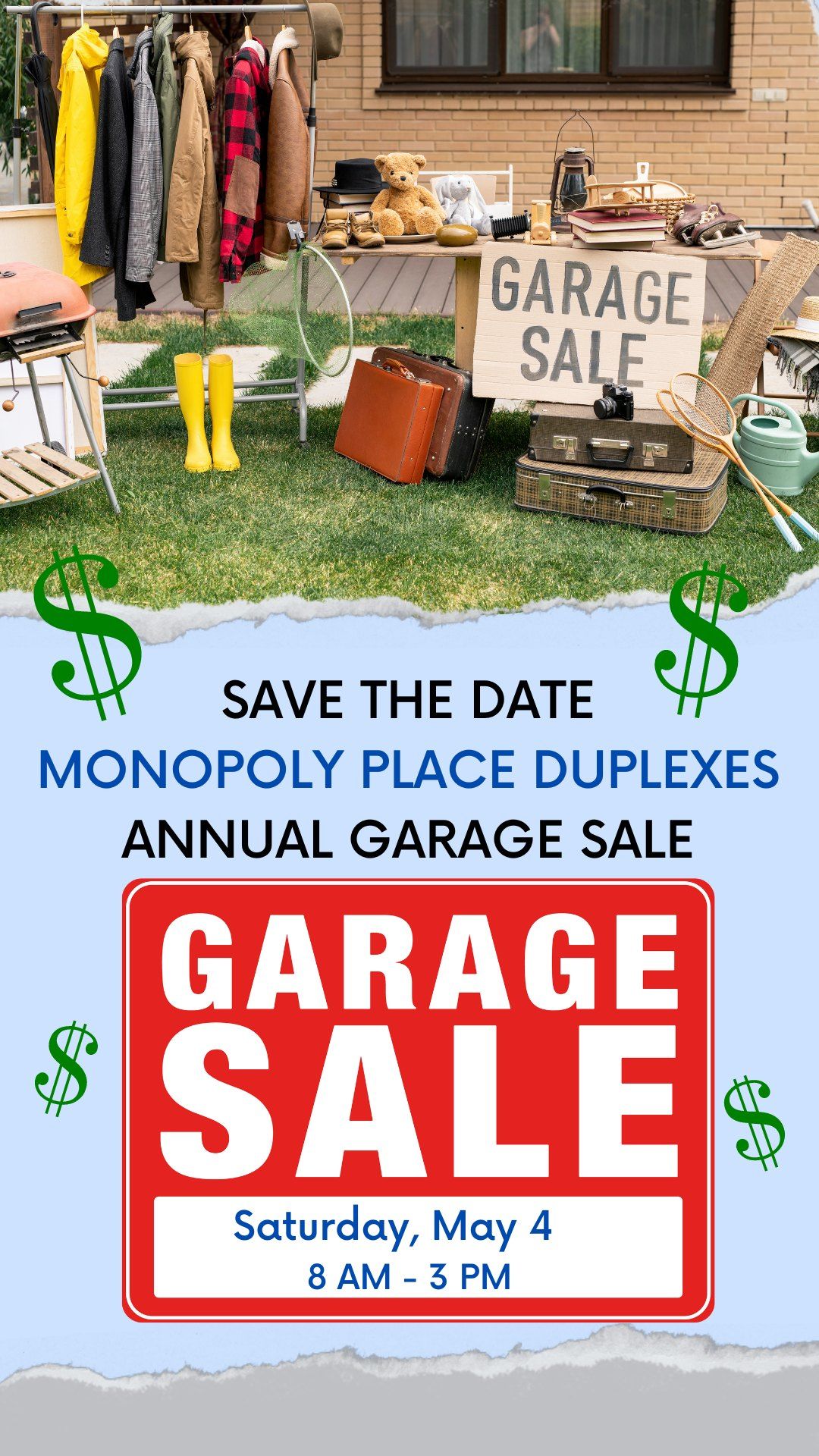 Monopoly Place Duplexes Annual Garage Sale